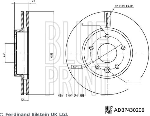 Blue Print ADBP430206 - Disc frana allinparts.ro