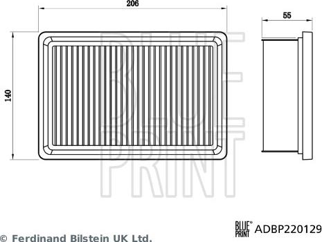 Blue Print ADBP220129 - Filtru aer - allinparts.ro