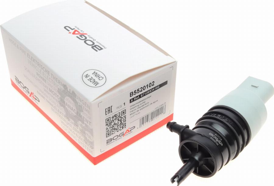 BOGAP B5520102 - Pompa de apa,spalare parbriz - allinparts.ro