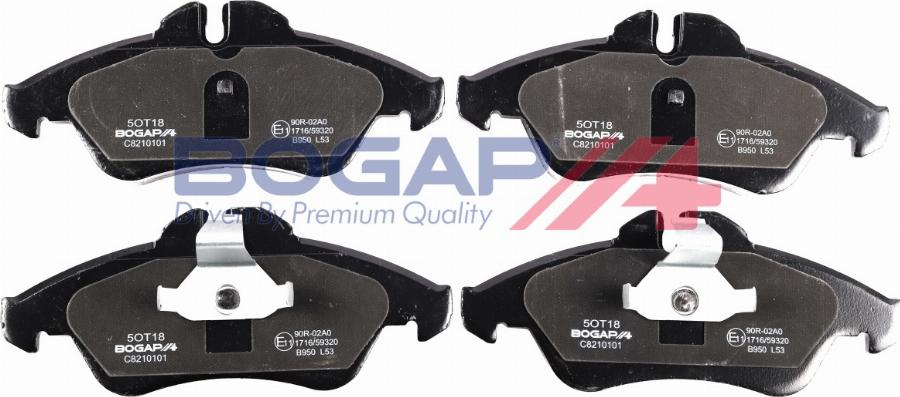 BOGAP C8210101 - Set placute frana,frana disc allinparts.ro