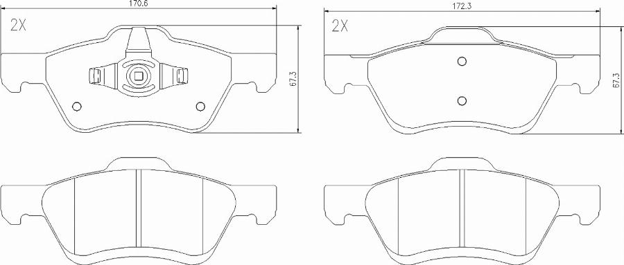 BOGAP F8210183 - Set placute frana,frana disc - allinparts.ro