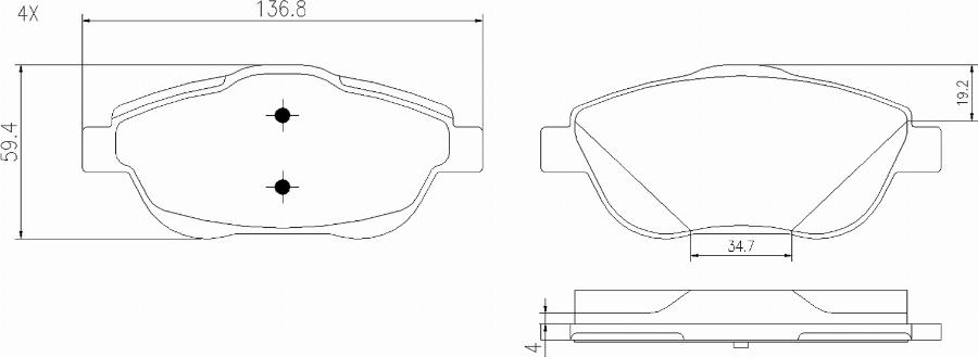 BOGAP P8210137 - Set placute frana,frana disc allinparts.ro