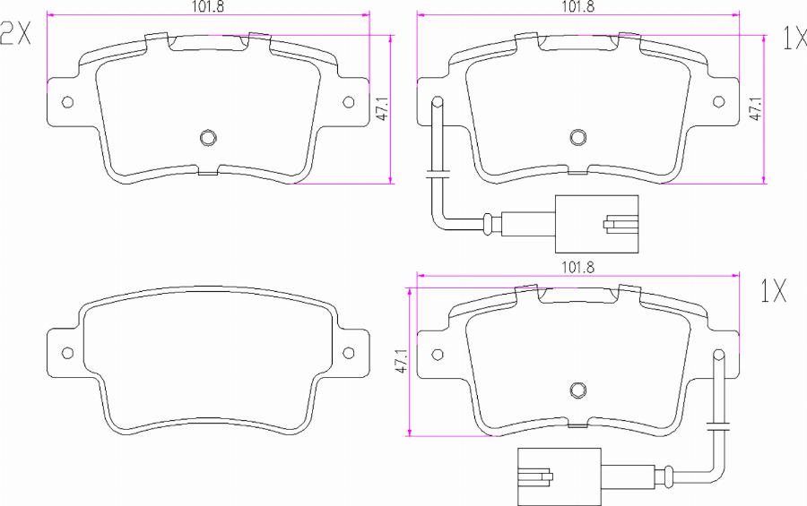 BOGAP P8210129 - Set placute frana,frana disc - allinparts.ro