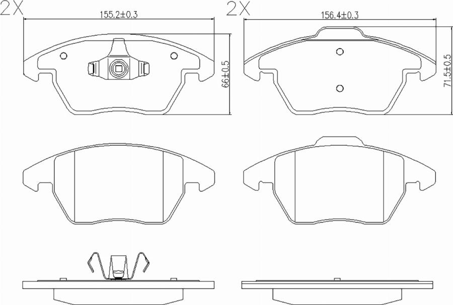 BOGAP P8210124 - Set placute frana,frana disc - allinparts.ro