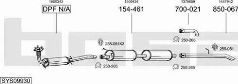 Bosal SYS09930 - Sistem de esapament allinparts.ro