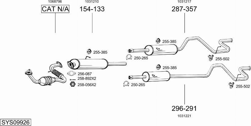 Bosal SYS09926 - Sistem de esapament allinparts.ro
