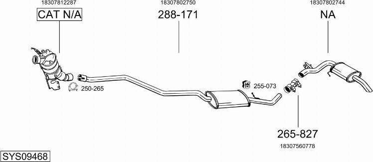 Bosal SYS09468 - Sistem de esapament - allinparts.ro