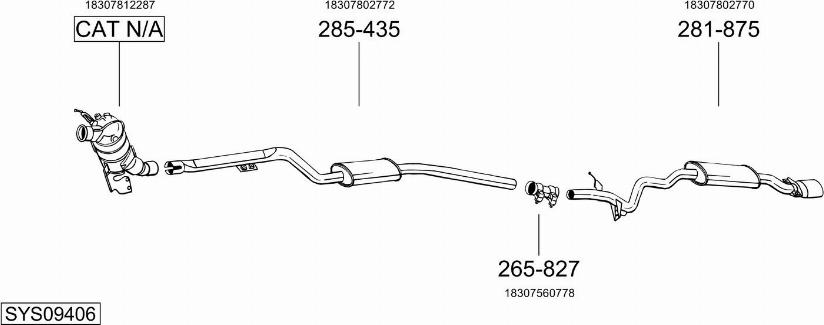 Bosal SYS09406 - Sistem de esapament - allinparts.ro