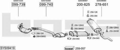 Bosal SYS09419 - Sistem de esapament - allinparts.ro