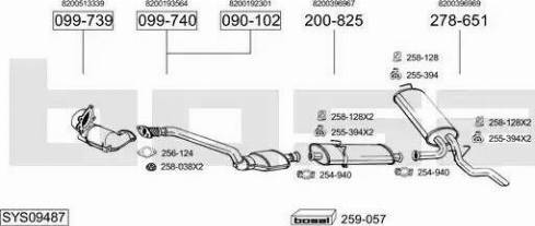 Bosal SYS09487 - Sistem de esapament allinparts.ro