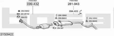 Bosal SYS09422 - Sistem de esapament - allinparts.ro
