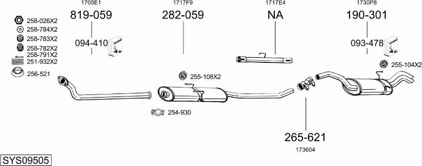 Bosal SYS09505 - Sistem de esapament allinparts.ro