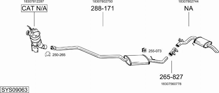 Bosal SYS09063 - Sistem de esapament - allinparts.ro