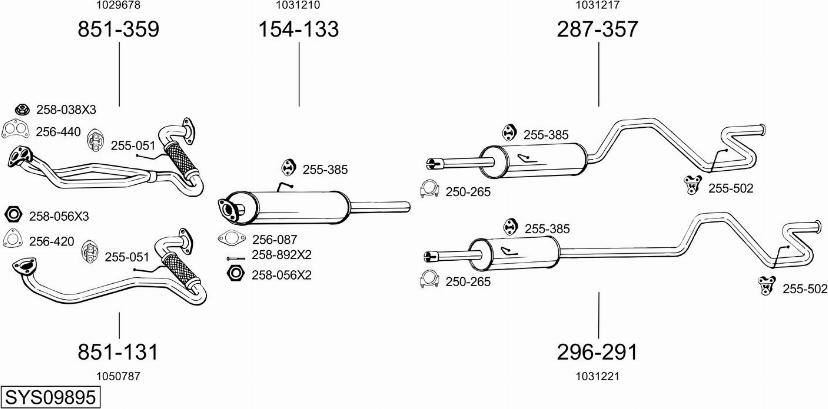 Bosal SYS09895 - Sistem de esapament allinparts.ro