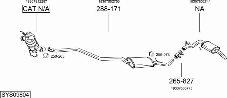Bosal SYS09804 - Sistem de esapament - allinparts.ro