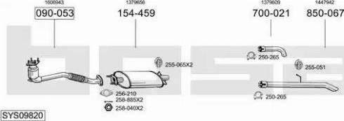 Bosal SYS09820 - Sistem de esapament allinparts.ro
