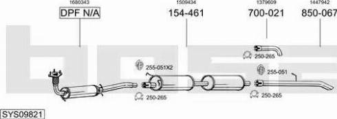 Bosal SYS09821 - Sistem de esapament allinparts.ro