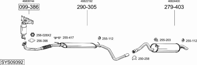 Bosal SYS09392 - Sistem de esapament allinparts.ro