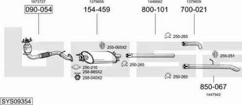 Bosal SYS09354 - Sistem de esapament allinparts.ro