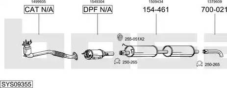 Bosal SYS09355 - Sistem de esapament allinparts.ro