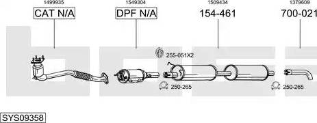 Bosal SYS09358 - Sistem de esapament - allinparts.ro