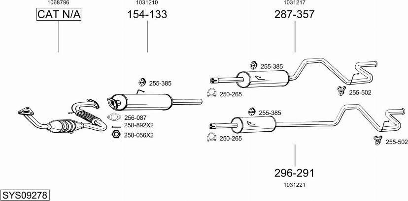 Bosal SYS09278 - Sistem de esapament allinparts.ro