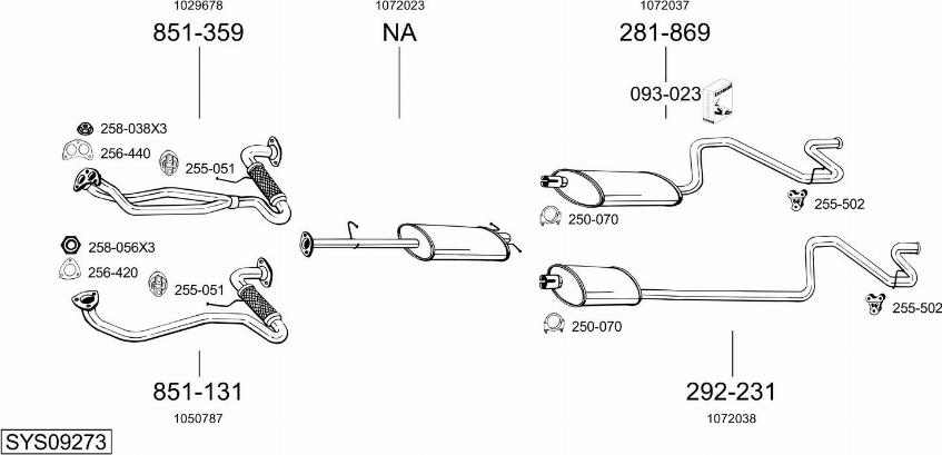 Bosal SYS09273 - Sistem de esapament allinparts.ro