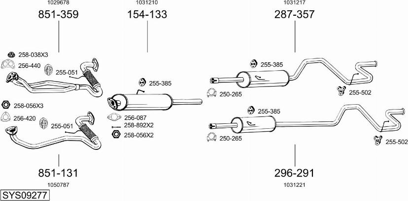 Bosal SYS09277 - Sistem de esapament allinparts.ro