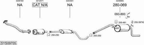 Bosal SYS09705 - Sistem de esapament - allinparts.ro