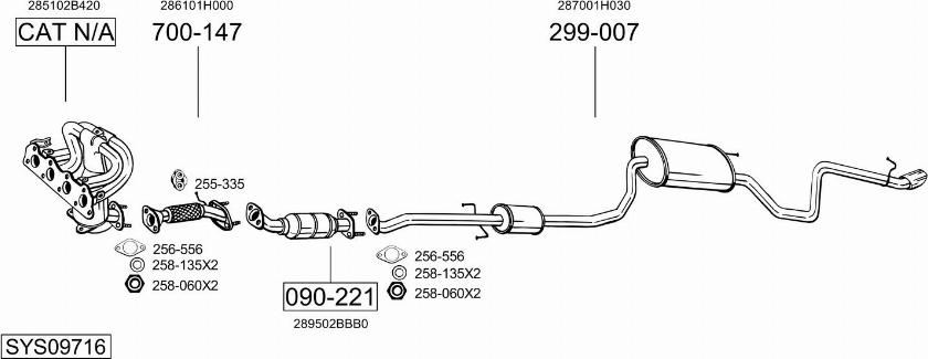 Bosal SYS09716 - Sistem de esapament allinparts.ro