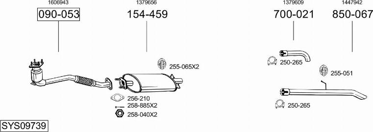 Bosal SYS09739 - Sistem de esapament allinparts.ro