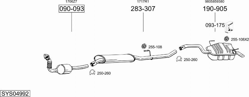 Bosal SYS04992 - Sistem de esapament allinparts.ro