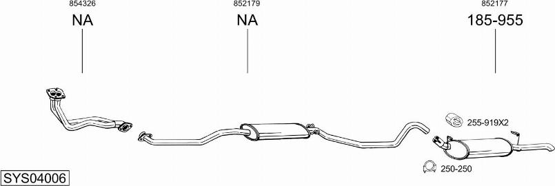 Bosal SYS04006 - Sistem de esapament - allinparts.ro