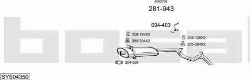 Bosal SYS04350 - Sistem de esapament - allinparts.ro