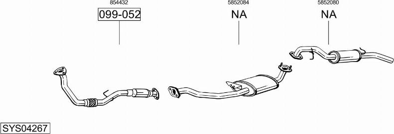 Bosal SYS04267 - Sistem de esapament allinparts.ro