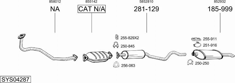 Bosal SYS04287 - Sistem de esapament - allinparts.ro