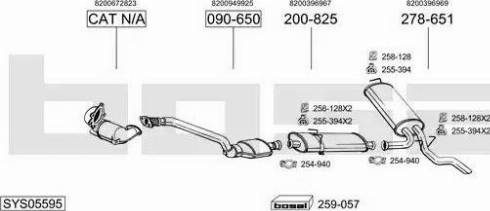 Bosal SYS05595 - Sistem de esapament allinparts.ro