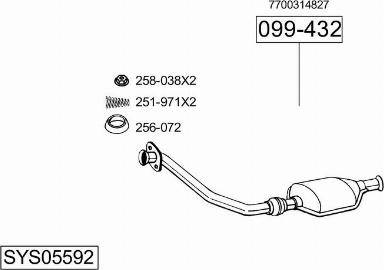 Bosal SYS05592 - Sistem de esapament - allinparts.ro