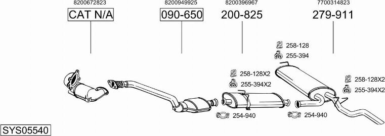 Bosal SYS05540 - Sistem de esapament - allinparts.ro