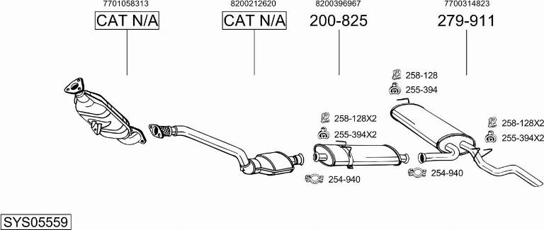 Bosal SYS05559 - Sistem de esapament - allinparts.ro