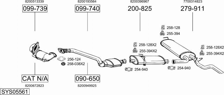 Bosal SYS05561 - Sistem de esapament - allinparts.ro