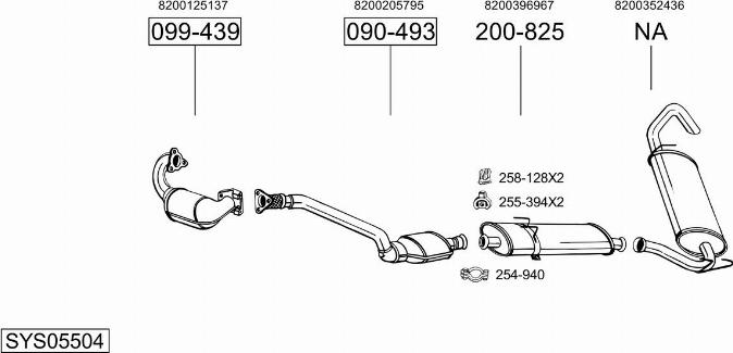 Bosal SYS05504 - Sistem de esapament - allinparts.ro