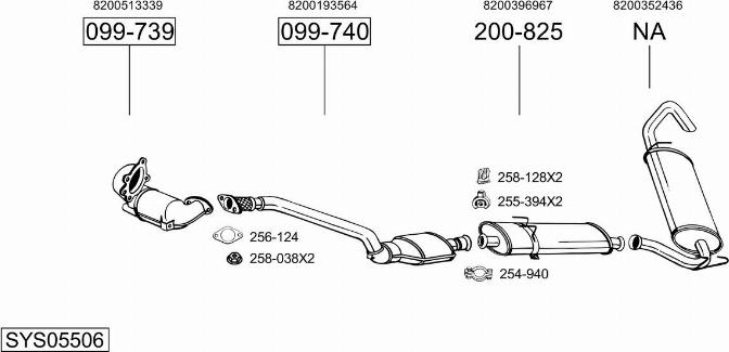 Bosal SYS05506 - Sistem de esapament - allinparts.ro