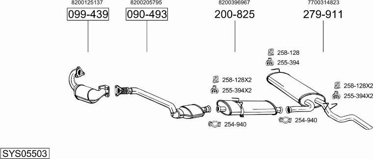 Bosal SYS05503 - Sistem de esapament - allinparts.ro