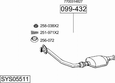 Bosal SYS05511 - Sistem de esapament - allinparts.ro