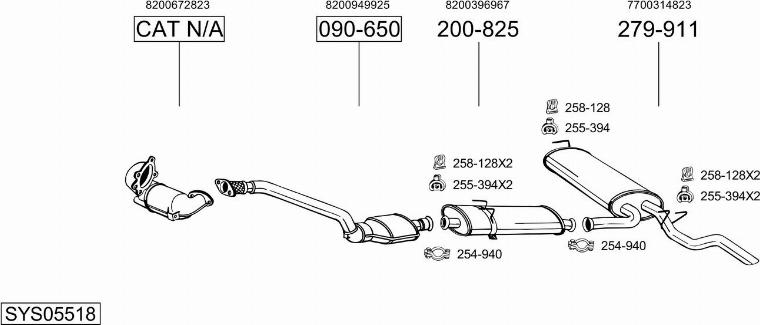 Bosal SYS05518 - Sistem de esapament - allinparts.ro