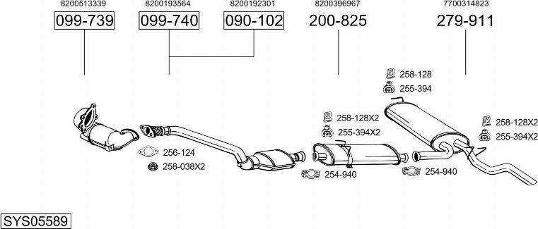 Bosal SYS05589 - Sistem de esapament allinparts.ro