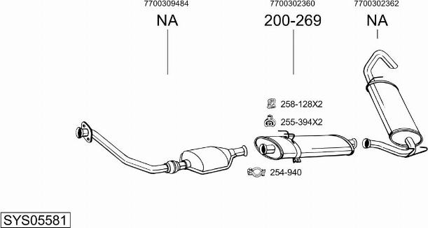 Bosal SYS05581 - Sistem de esapament - allinparts.ro