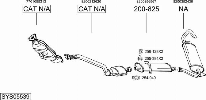 Bosal SYS05539 - Sistem de esapament - allinparts.ro