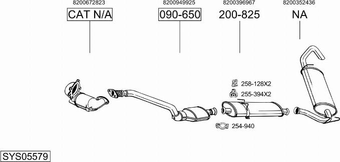 Bosal SYS05579 - Sistem de esapament allinparts.ro